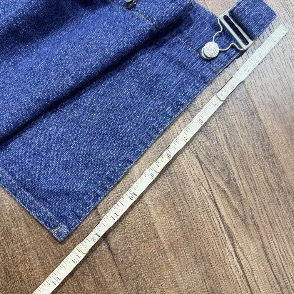 Set of 2 Blue Denim Valances Tab Top Buckles 100% Cotton 11 x 58
